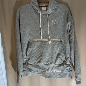 Nike Gray Women's Hoodie with Front Zip Pocket